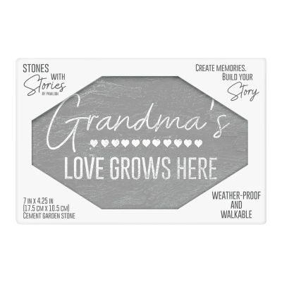Stones With Stories 'Grandma's Love Grows Here' Rectangular Garden Stone