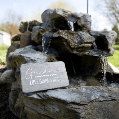 Stones With Stories 'Grandma's Love Grows Here' Rectangular Garden Stone