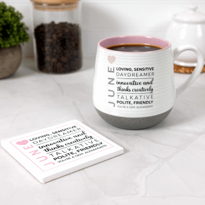 You Are a Gem 'June Birthday Month' Ceramic Coaster