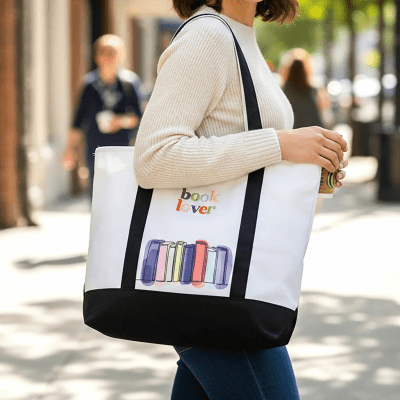 Book Lover Canvas Tote Bag