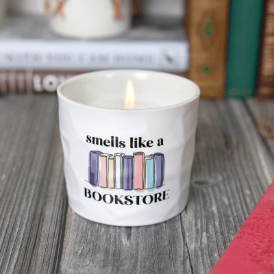 Bookstore Scented Single-Wick Ceramic Candle