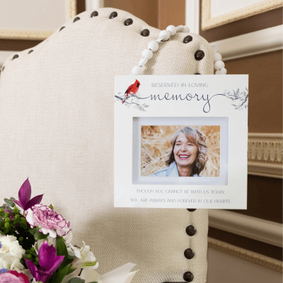 Always By Your Side Memorial 'Reserved In Loving Memory' Seat Picture Frame