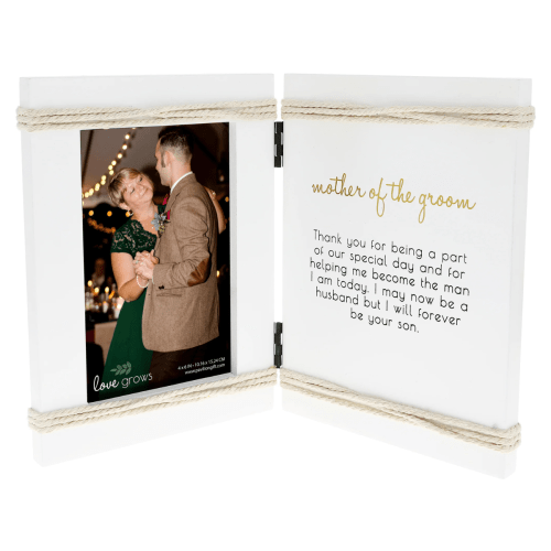 Love Grows 'Mother of the Groom' Hinged Sentiment & Picture Frame
