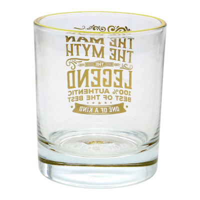 The Man, The Myth, The Legend Rocks Glass