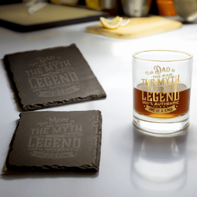 This Dad is the Man Rocks Glass