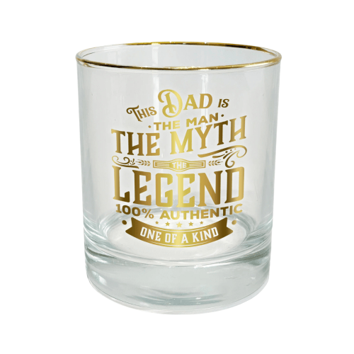 This Dad is the Man Rocks Glass