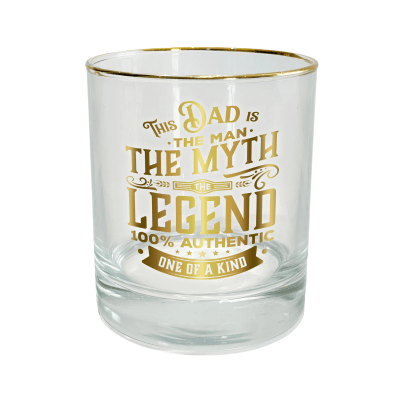 This Dad is the Man Rocks Glass