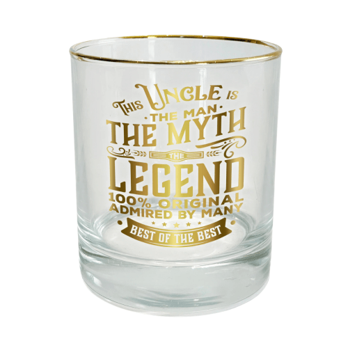 This Uncle is the Man Rocks Glass