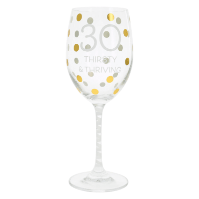30: Thirsty & Thriving Crystal Wine Glass