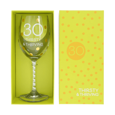 30: Thirsty & Thriving Crystal Wine Glass