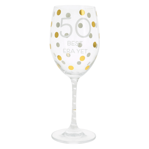 50: Best Era Yet Crystal Wine Glass