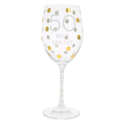 50: Best Era Yet Crystal Wine Glass