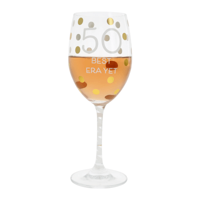 50: Best Era Yet Crystal Wine Glass