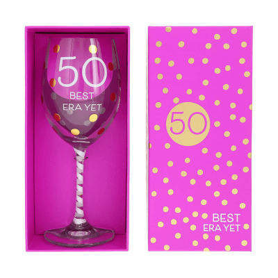 50: Best Era Yet Crystal Wine Glass
