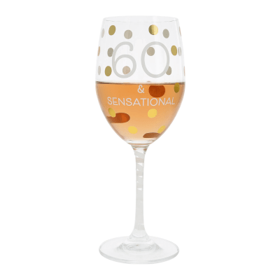60 & Sensational Crystal Wine Glass