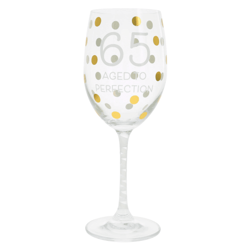 65: Aged to Perfection Crystal Wine Glass