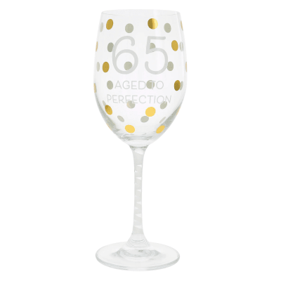 65: Aged to Perfection Crystal Wine Glass