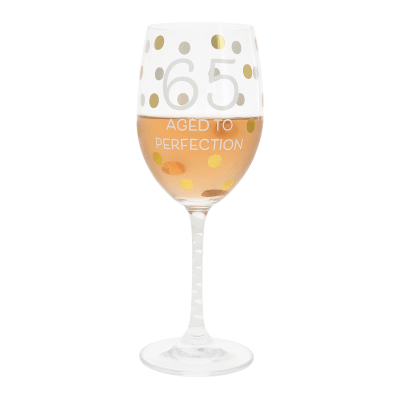 65: Aged to Perfection Crystal Wine Glass