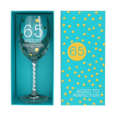 65: Aged to Perfection Crystal Wine Glass