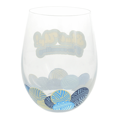 Hook, Knit and Wit 'I'm Counting' Stemless Wine Glass