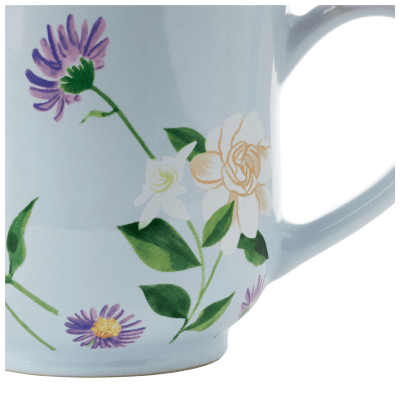 Floral Mug With Butterfly