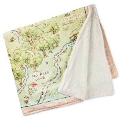 Disney Winnie the Pooh Hundred Acre Wood Map Throw Blanket
