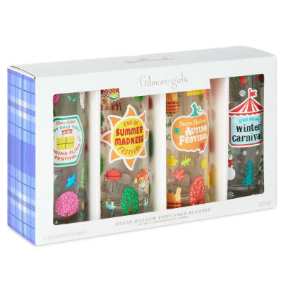 Gilmore Girls Seasons of Stars Hollow Drinking Glasses, Set of 4