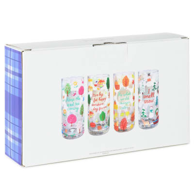 Gilmore Girls Seasons of Stars Hollow Drinking Glasses, Set of 4
