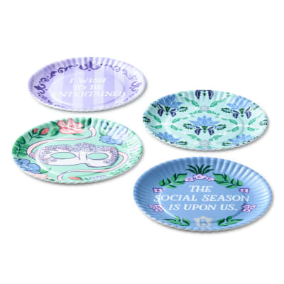 Bridgerton Appetizer Plates, Set of 4