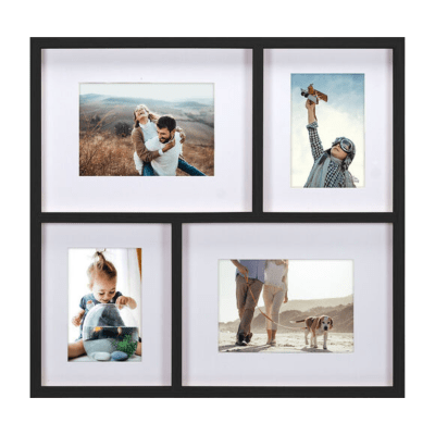 Malden Four Photo Collage Black Matted Picture Frame