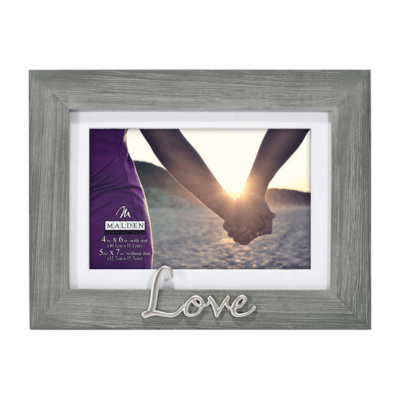 Malden 'Love' Grey Wooden Picture Frame