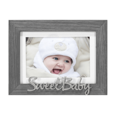 Malden 'Sweet Baby' Grey Wooden Picture Frame