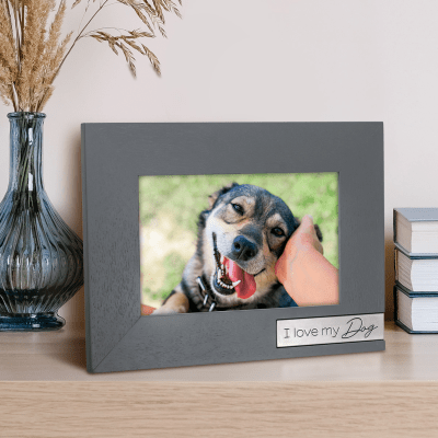 Malden 'I Love My Dog' Dark Grey Picture Frame