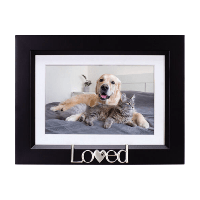 Malden 'Loved' Pet Paw Expressions Black Picture Frame