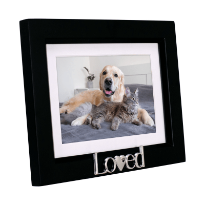 Malden 'Loved' Pet Paw Expressions Black Picture Frame