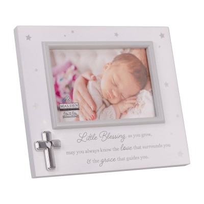 Malden 'Little Blessing' with Metal Cross Picture Frame
