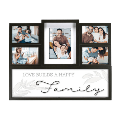 Malden 'Love Builds A Happy Family' Five Photo Collage Picture Frame