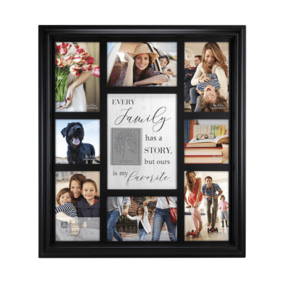 Malden 'Family Tree' Eight Photo Collage Black Picture Frame