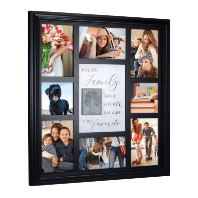 Malden 'Family Tree' Eight Photo Collage Black Picture Frame