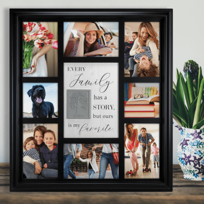 Malden 'Family Tree' Eight Photo Collage Black Picture Frame