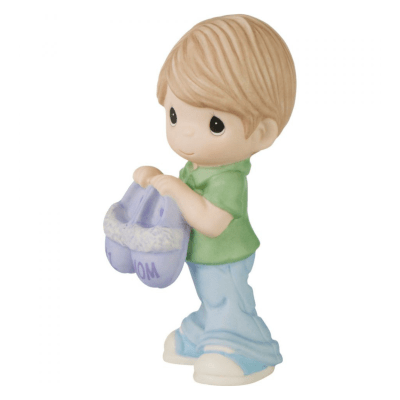 Precious Moments | #1 Mom Slippers Figurine, Boy