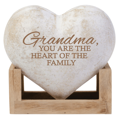 3D Heart 'Grandma…Heart of the Family' Décor Sculpture