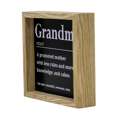 Grandma Definition Wooden Block Sign