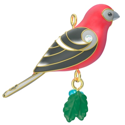Mini Pine Grosbeak Ornament, 1