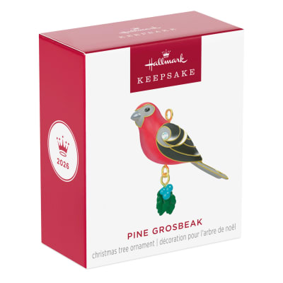 Mini Pine Grosbeak Ornament, 1