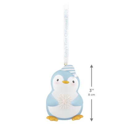 Baby Boy's First Christmas Penguin 2026 Ornament