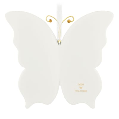 10th Anniversary Brilliant Butterflies Porcelain and Metal Ornament