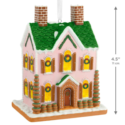 Gorgeous Gingerbread House Porcelain Ornament