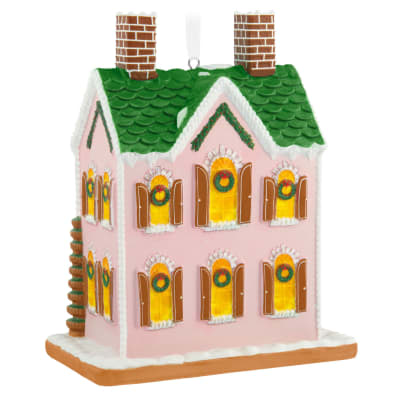 Gorgeous Gingerbread House Porcelain Ornament