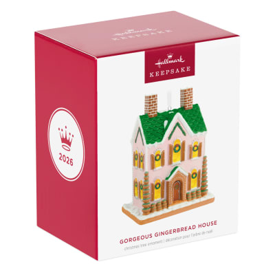 Gorgeous Gingerbread House Porcelain Ornament